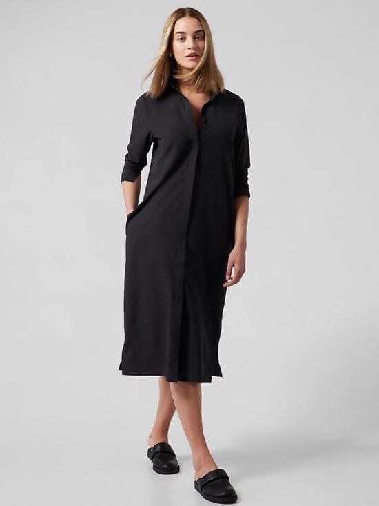 Athleta Dresses & Skirts - Athleta Urbanite Dress Shirt Dress with Pockets Size XS